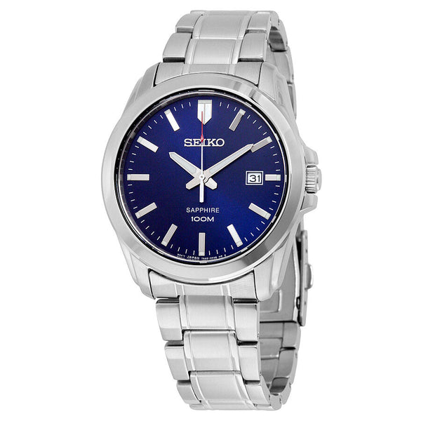 Seiko Blue Dial Stainless Steel Men's Watch #SGEH47 - Watches of America