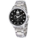 Seiko Chronograph Black Dial Stainless Steel Men's Watch #SPC083 - Watches of America