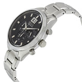 Seiko Chronograph Black Dial Stainless Steel Men's Watch #SPC083 - Watches of America #2