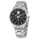Seiko Chronograph Black Dial Stainless Steel Men's Watch #SPC153 - Watches of America