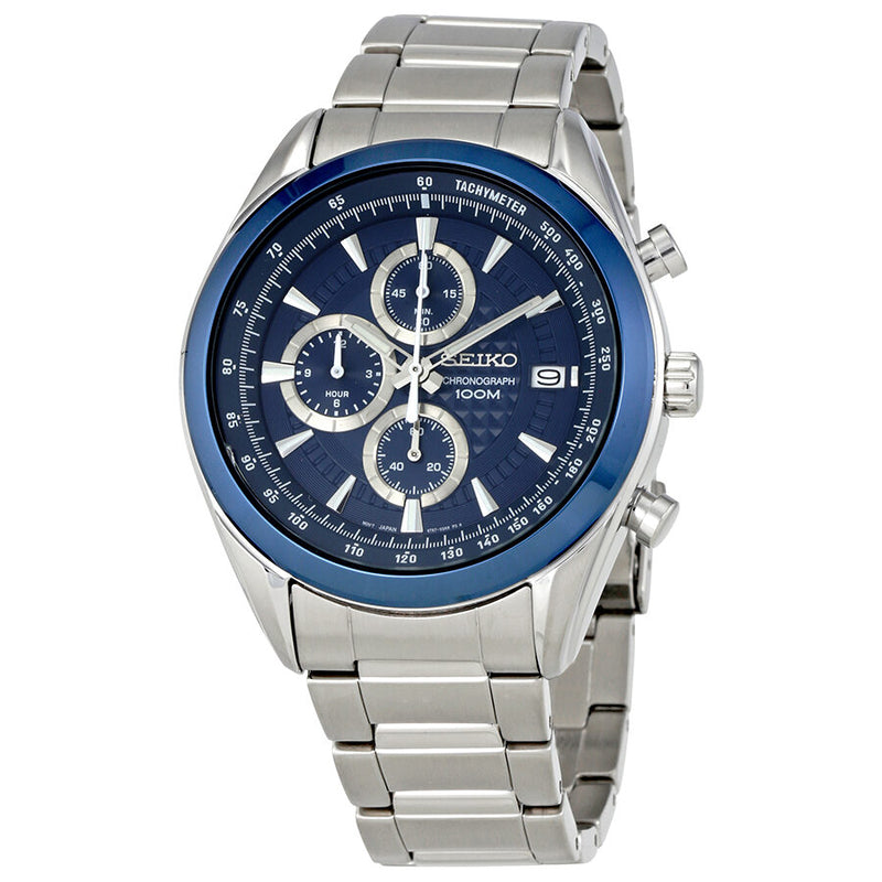 Seiko Chronograph Blue Dial Men's Watch #SSB177P1 - Watches of America