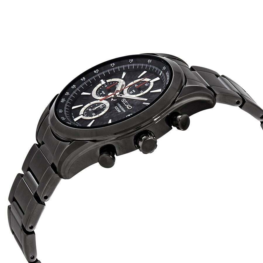 Seiko Chronograph Quartz Black Dial Men's Watch #SSB179P1 - Watches of America #2