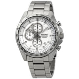 Seiko Chronograph Silver Dial Stainless Steel Men's Watch #SSB317P1 - Watches of America