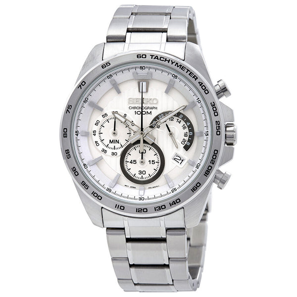 Seiko Chronograph White Dial Men's Watch #SSB297P1 - Watches of America