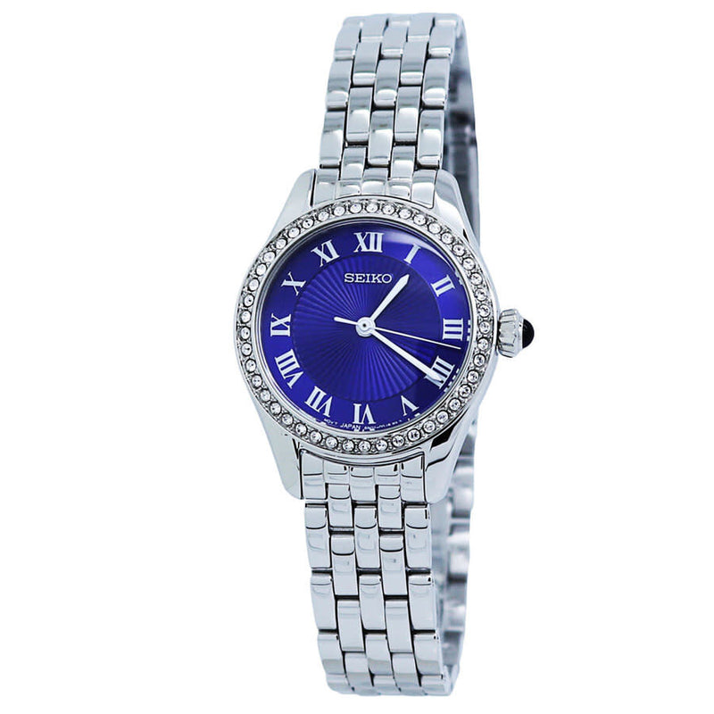 Seiko Classic Quartz Blue Dial Ladies Watch #SUR335 - Watches of America