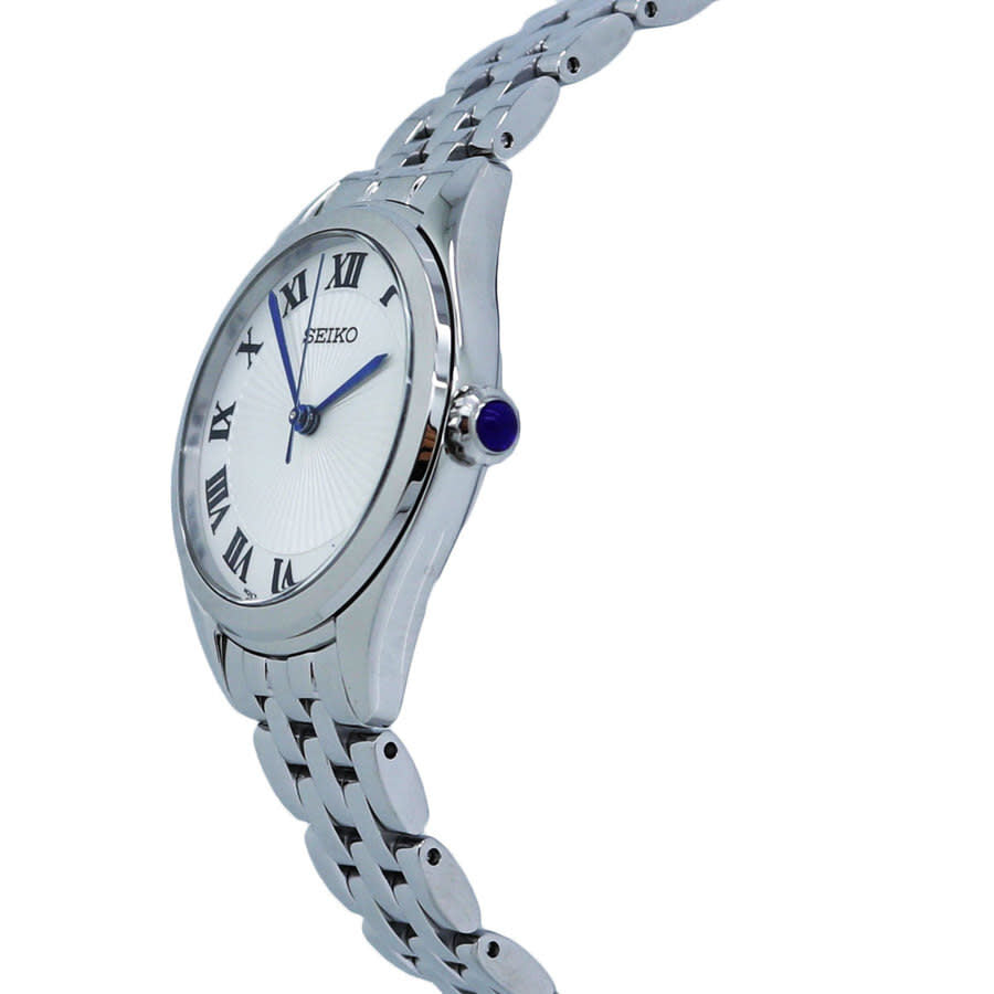 Seiko Classic Quartz White Dial Ladies Watch SUR327 – Watches of America