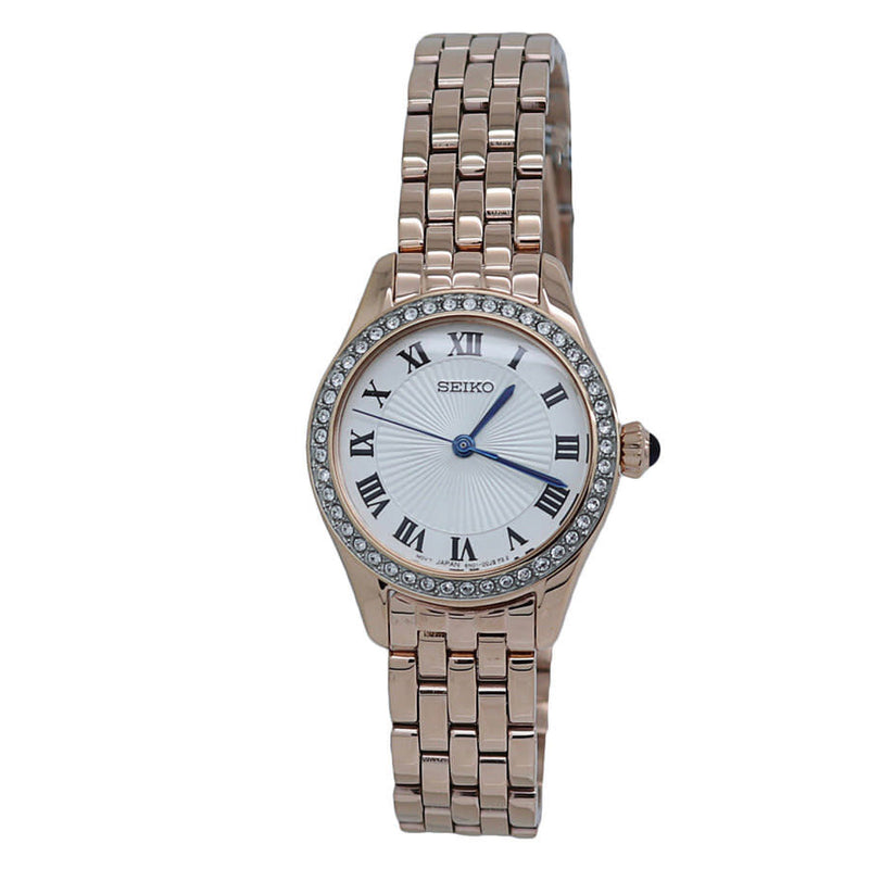 Seiko Classic Quartz White Dial Ladies Watch #SUR338 - Watches of America