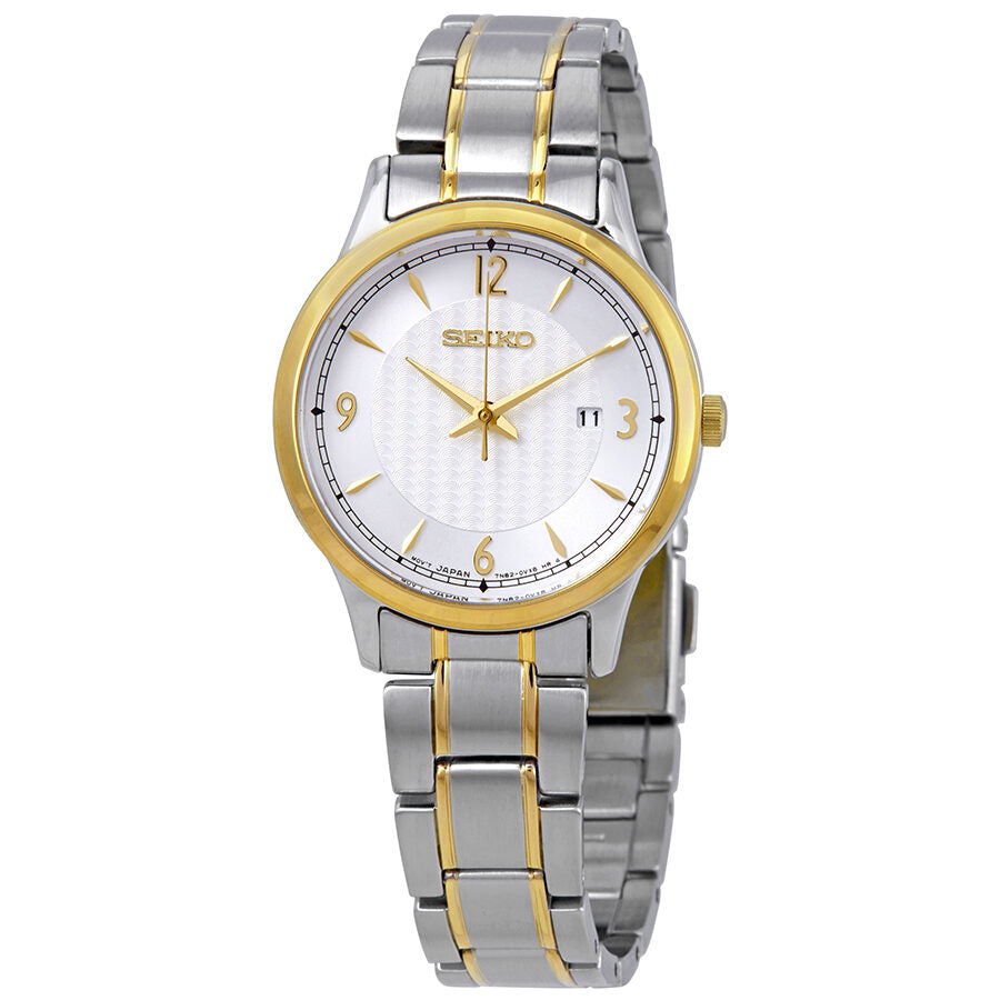 Seiko Classic Silver Dial Two-tone Ladies Watch #SXDG94P1 - Watches of America