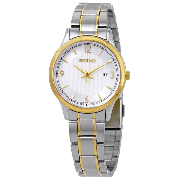 Seiko Classic Silver Dial Two-tone Ladies Watch #SXDG94P1 - Watches of America