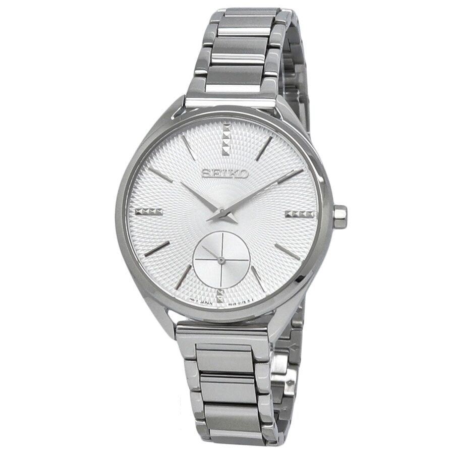 Seiko Conceptual 50th Anniversary Quartz Silver Dial Ladies Watch #SRKZ53 - Watches of America