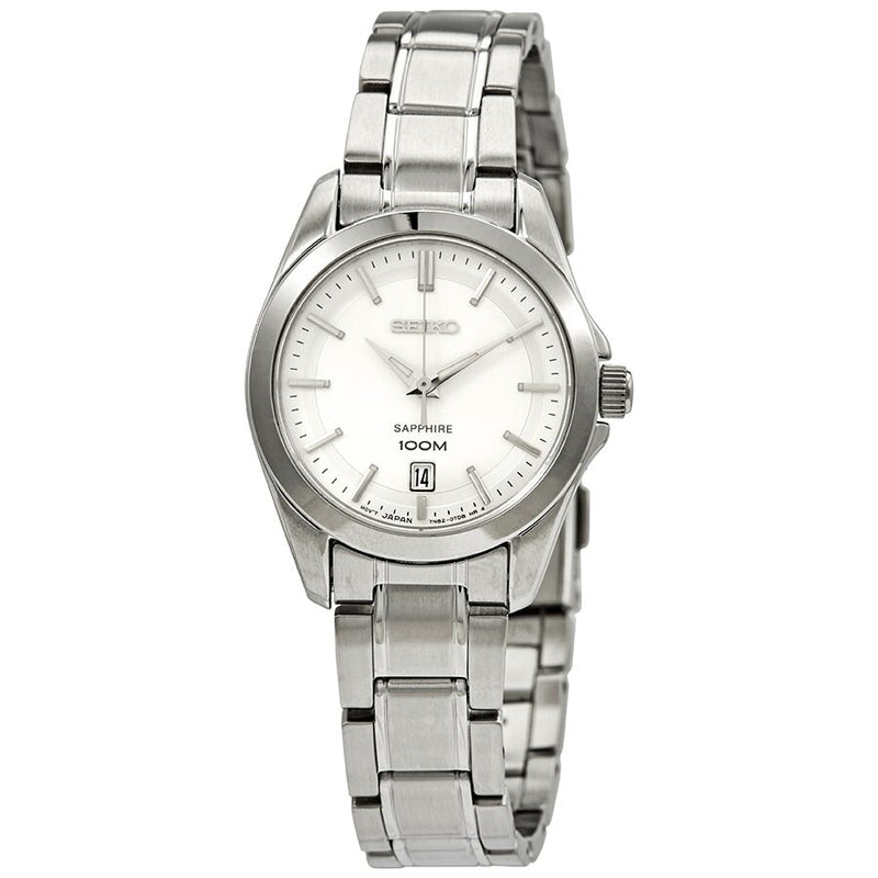 Seiko Conceptual Quartz Silver Dial Ladies Watch #SXDF55 - Watches of America