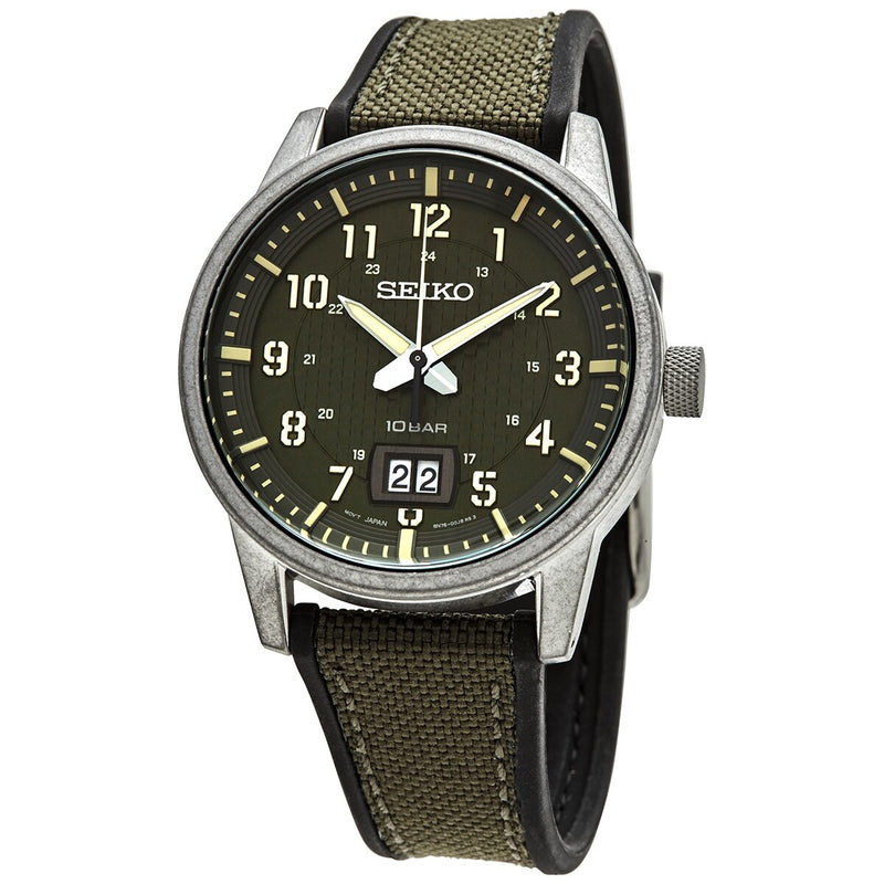 Seiko Conceptual Quartz Green Dial Men's Watch #SUR323 - Watches of America