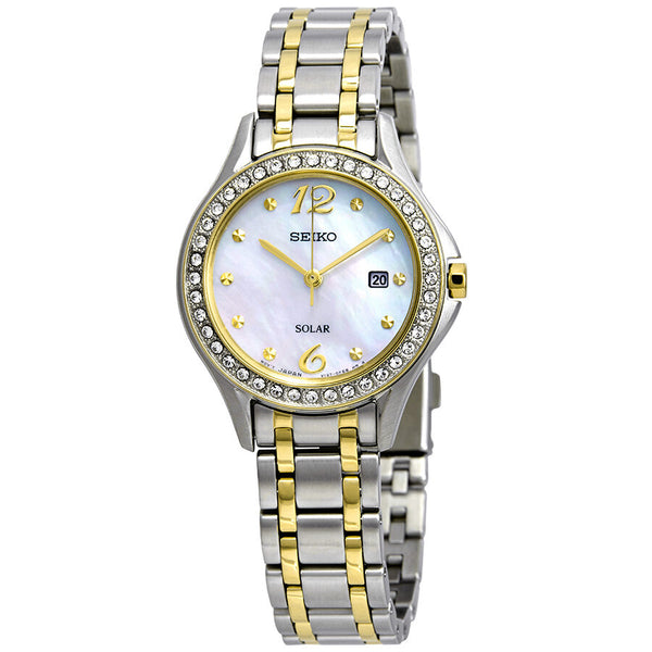 ★技術のセイコー逆輸入★SEIKO SOLAR LADIES WATCH Seiko Solar Black Oval Dial Gold-tone Ladies Watch SUP008