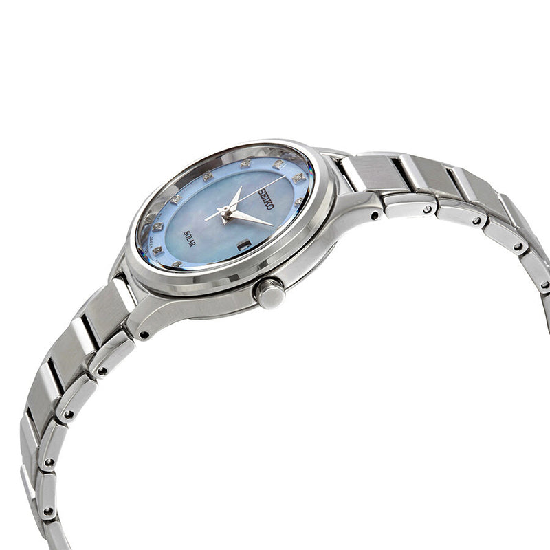 Seiko Diamonds Blue Mother of Pearl Dial Ladies Watch #SUT351 - Watches of America #2