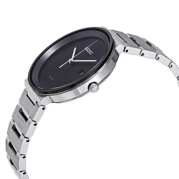 Seiko Essentials Black Dial Stainless Steel Men's Watch #SNE479 - Watches of America #2