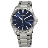 Seiko Essentials Blue Dial Stainless Steel Men's Watch #SNE483 - Watches of America