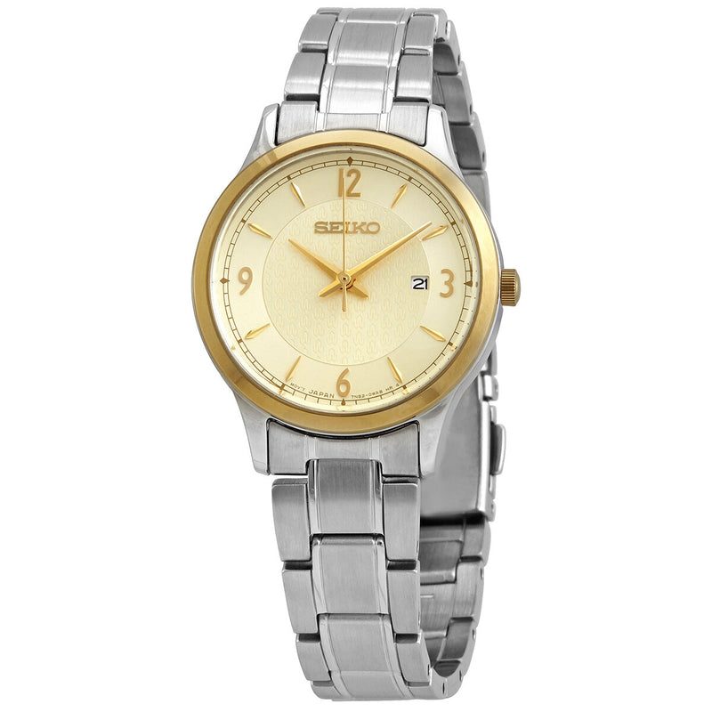 Seiko Essentials Quartz Champagne Dial Ladies Watch #SXDH04P1 - Watches of America