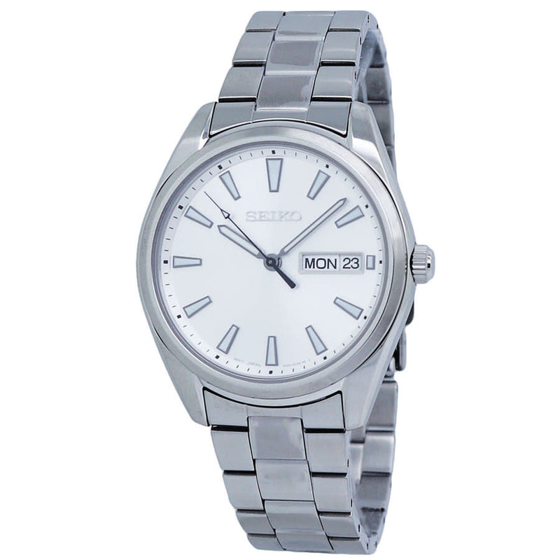 Seiko Essentials Quartz Silver Dial Men's Watch #SUR339P1 - Watches of America