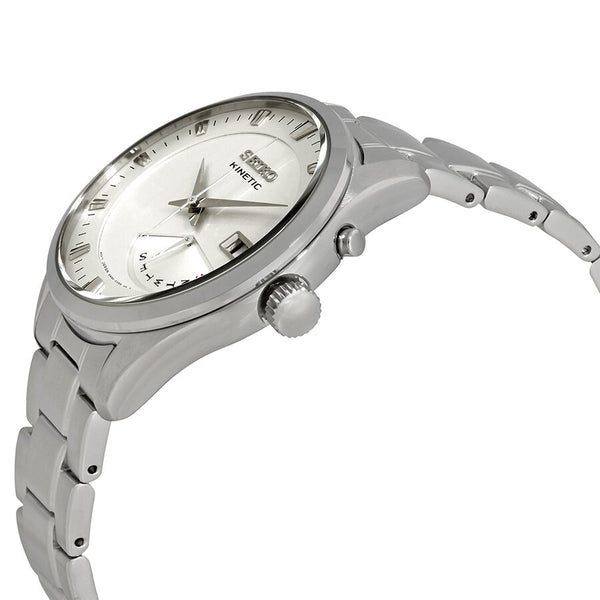Seiko Kinetic Automatic White Dial Stainless Steel Men's Watch #SRN043 - Watches of America #2