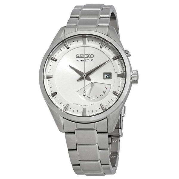 Seiko Kinetic Automatic White Dial Stainless Steel Men's Watch #SRN043 - Watches of America