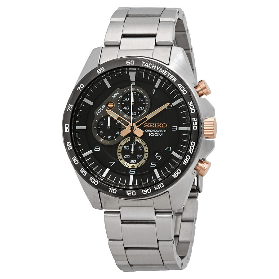 Seiko Motorsport Chronograph Black Dial Men's Watch #SSB323P1 - Watches of America