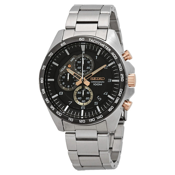 Seiko Motorsport Chronograph Black Dial Men's Watch #SSB323P1 - Watches of America