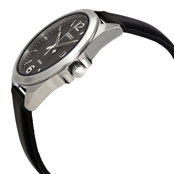 Seiko Neo Classic Black Dial Black Leather Men's Watch #SUR215 - Watches of America #2