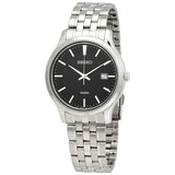 Seiko Neo Classic Black Dial Stainless Steel Men's Watch #SUR293P1 - Watches of America