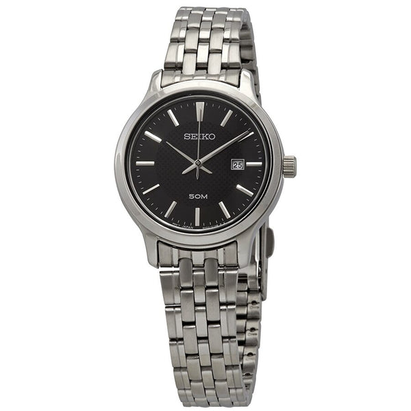 Seiko Neo Classic Quartz Black Dial Ladies Watch #SUR649P1 - Watches of America