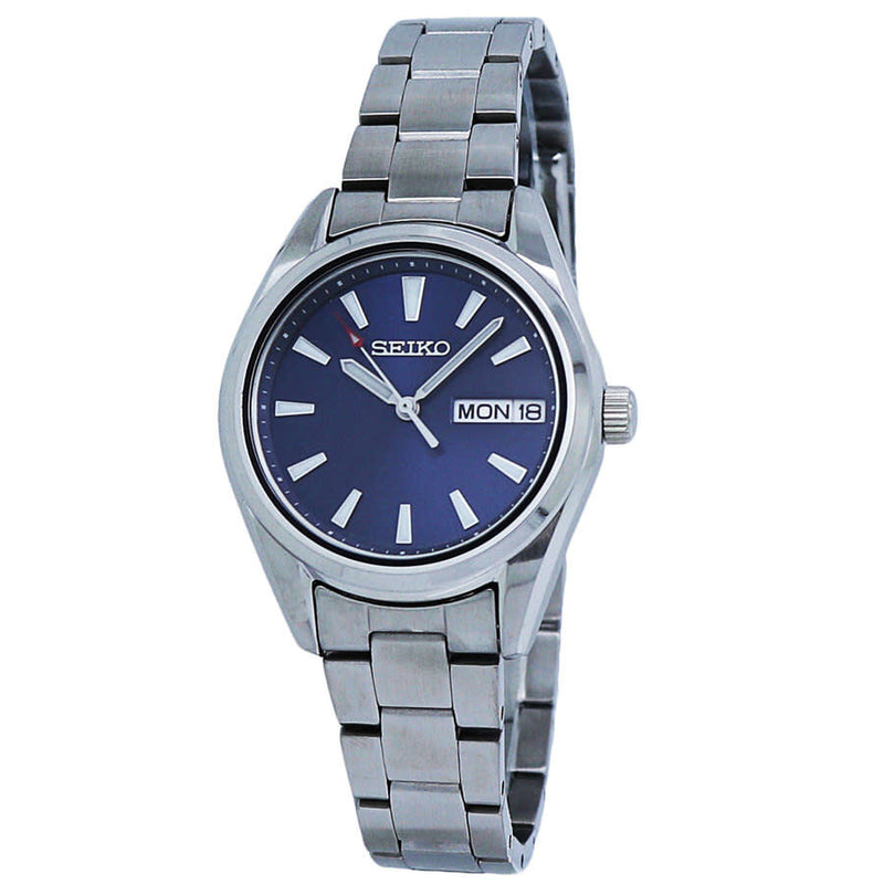 Seiko Neo Classic Quartz Blue Dial Ladies Watch #SUR353P1 - Watches of America
