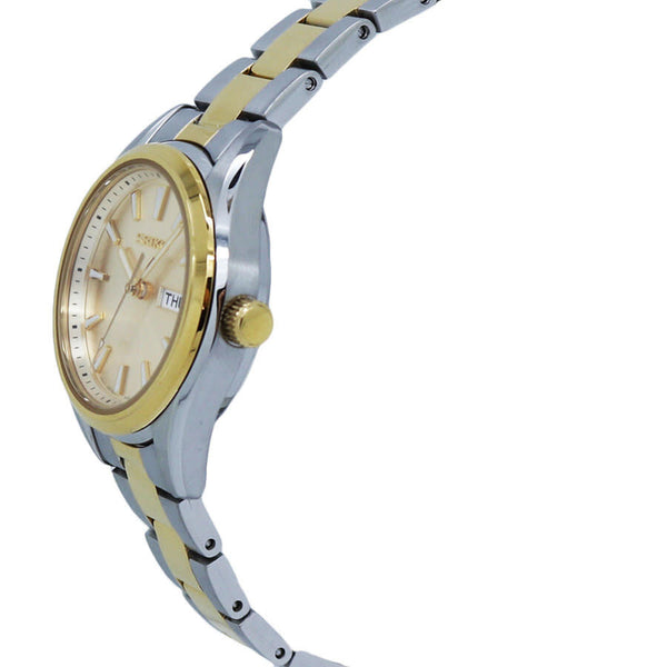 Seiko Neo Classic Quartz Gold Dial Two-tone Ladies Watch #SUR354P1 - Watches of America #2