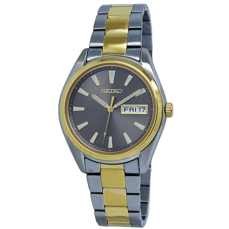 Seiko Neo classic Quartz Grey Dial Men's Watch #SUR348P1 - Watches of America