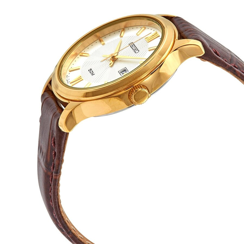 Seiko Neo Classic Quartz White Patterned Dial Ladies Watch #SUR644P1 - Watches of America #2