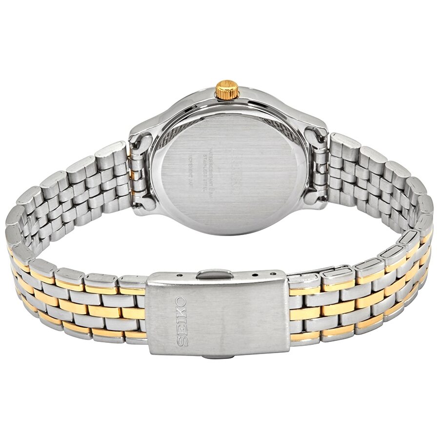 Seiko Neo Classic Quartz White Dial Two-tone Ladies Watch #SUR647P1 - Watches of America #3