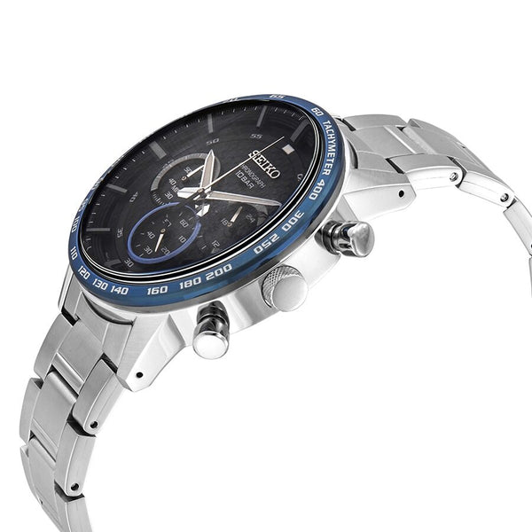 Seiko Neo Sports Chronograph Quartz Black Dial Men's Watch #SSB357 - Watches of America #2