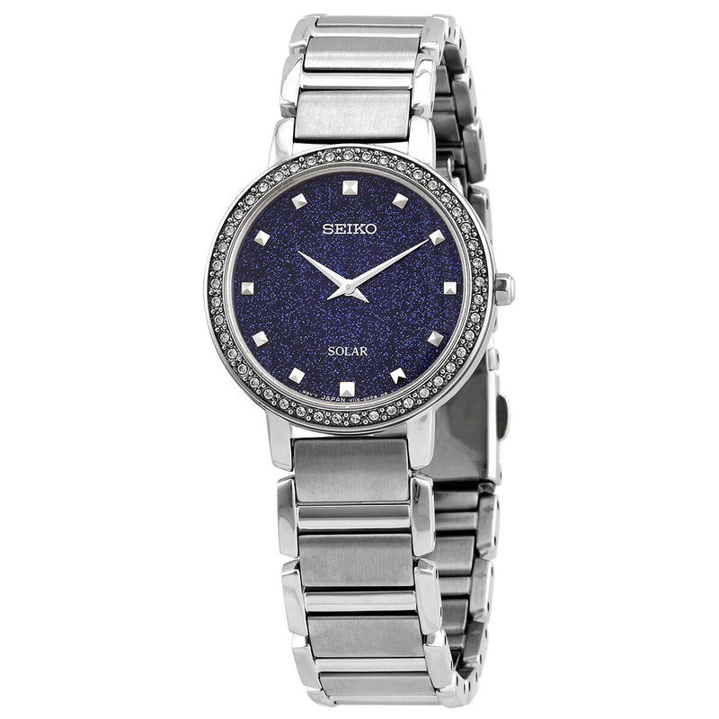 Seiko Quartz Blue Dial Stainless Steel Ladies Watch #SUP433P1 - Watches of America