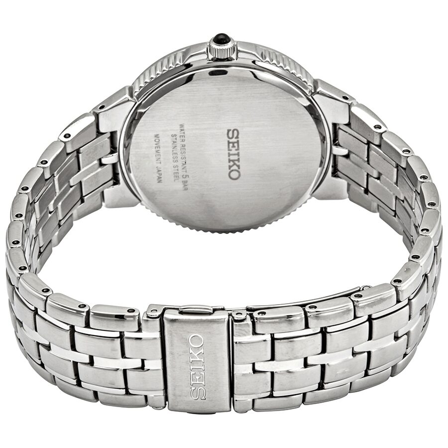 Seiko Solar Quartz Blue Dial Stainless Steel Men's Watch #SNE507 - Watches of America #3