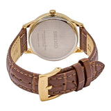 Seiko Quartz Off White Dial Brown Leather Ladies Watch #SXDG96 - Watches of America #3