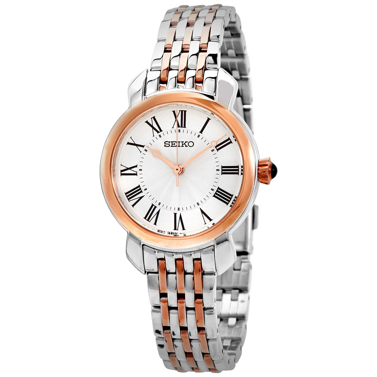 Seiko Quartz White Dial Two-tone Ladies Watch #SUR628P1 - Watches of America