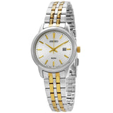 Seiko Quartz White Dial Two-tone Ladies Watch #SUR661P1 - Watches of America