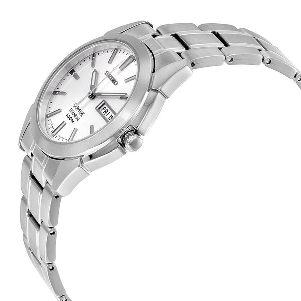 Seiko Sapphire White Dial Titanium Men's Watch #SGG727P1 - Watches of America #2