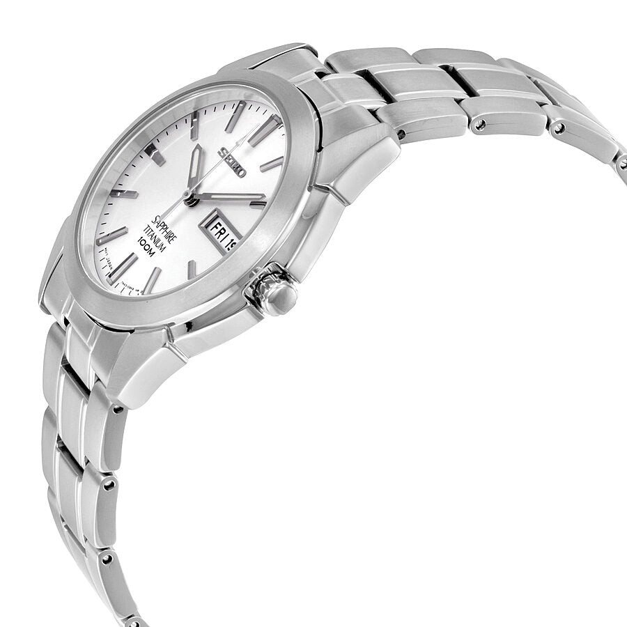 Seiko Sapphire White Dial Titanium Men's Watch SGG727P1