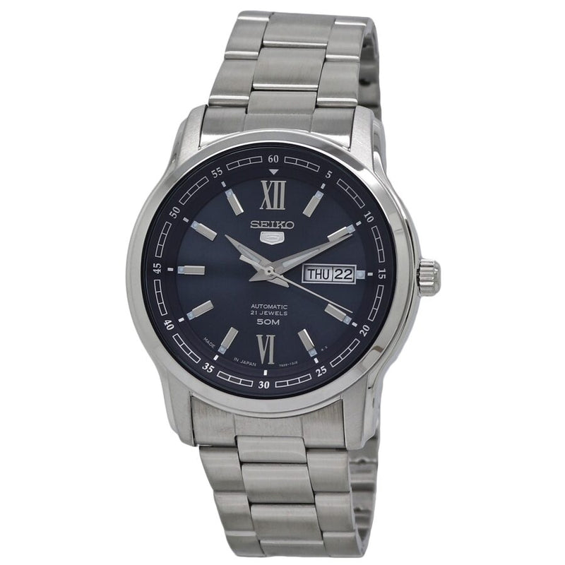 Seiko Seiko 5 Automatic Blue Dial Stainless Steel Men's Watch #SNKP17J1 - Watches of America