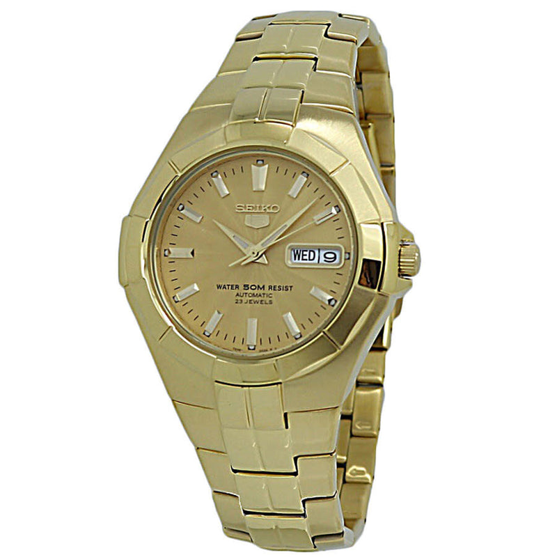 Seiko Seiko 5 Automatic Gold Dial Men's Watch #SNZE32 - Watches of America