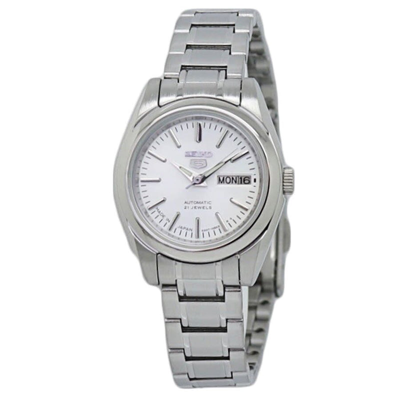 Seiko Seiko 5 Automatic Silver Dial Ladies Watch #SYMK13J1 - Watches of America