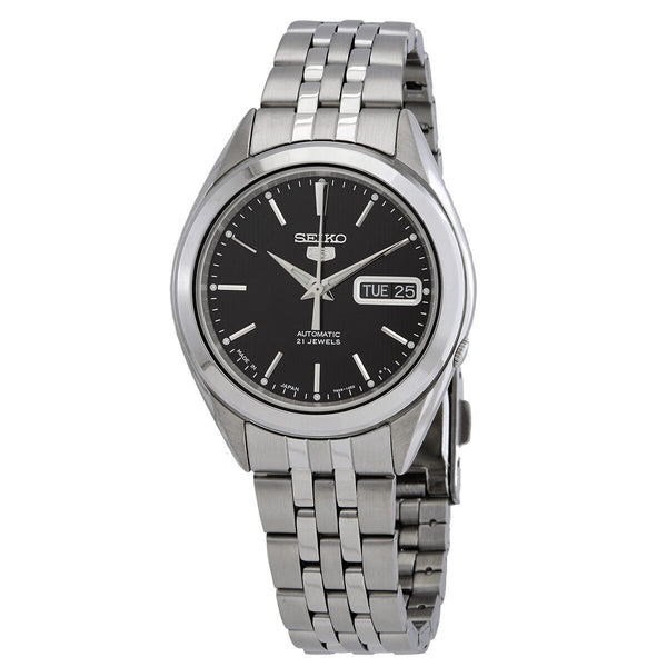 Seiko Seiko 5 Black Dial Stainless Steel Men's Watch #SNKL23J1 - Watches of America