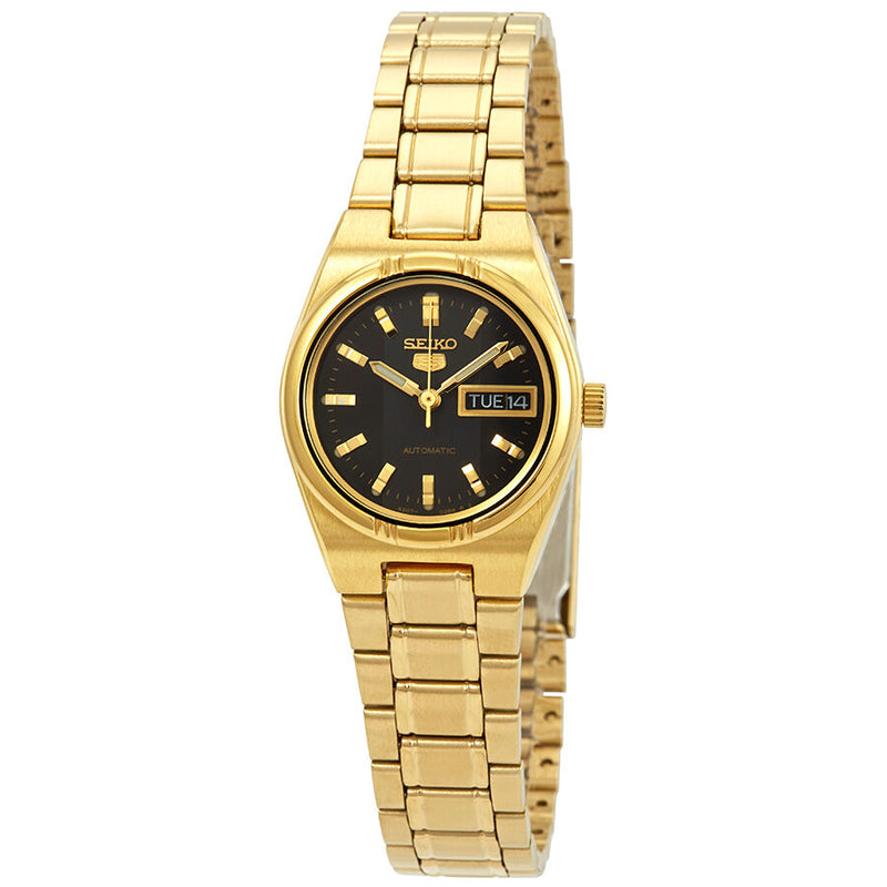 Seiko Series 5 Automatic Black Dial Ladies Watch #SYM602 - Watches of America