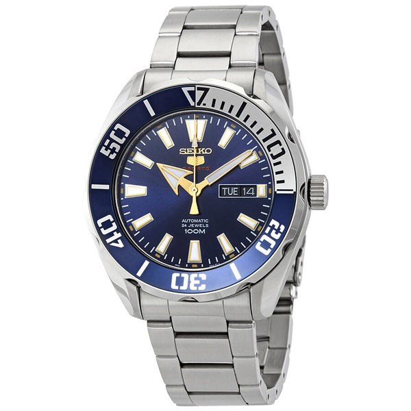 Seiko Series 5 Automatic Blue Dial Stainless Steel Men's Watch #SRPC51 - Watches of America