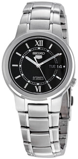 Seiko Series 5 Automatic Black Dial Stainless Steel Men's Watch #SNKA23 - Watches of America