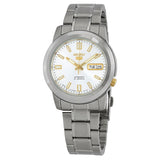 Seiko Series 5 Automatic Date-Day Silver Dial Men's Watch #SNKK09J1 - Watches of America